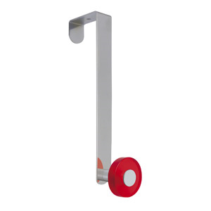 gancho puerta cromado con pomo rojo tanslucido perchero colgador n258