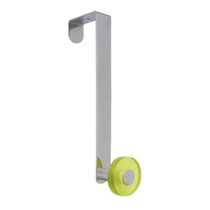 gancho puerta cromado con pomo verde tanslucido perchero colgador n259