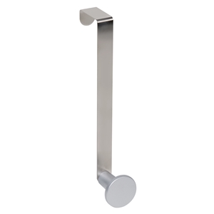 gancho puerta acero inox 40x200mm pomo resina cromo mate