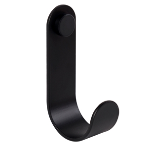 gancho pared 100*30mm metal negro boton negro