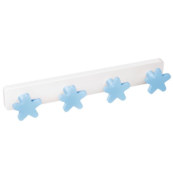 wall hanger baby room stars baby blue laquered wood vertical ap1566