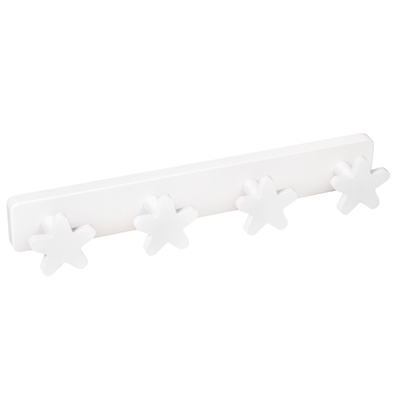 wall hanger baby room stars white laquered wood vertical ap1567