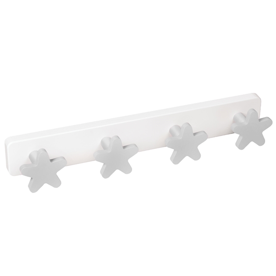 wall hanger baby room stars grey laquered wood vertical ap1568