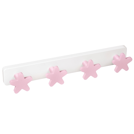 wall hanger baby room stars pink laquered wood vertical ap1571