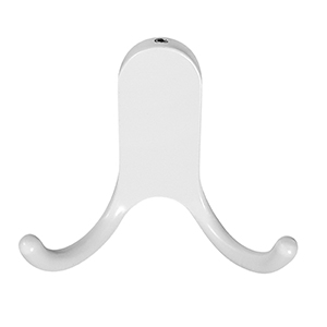 single wall hanger with double black metal hook 90mm patere de mur double crochet metal noir 90mm