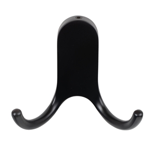 single wall hanger with double white metal hook 90mm patere de mur double crochet metal blanc 90mm