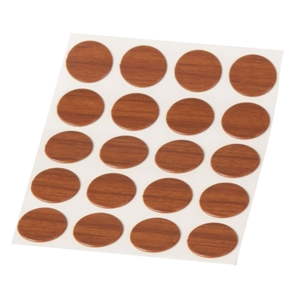 embellecedores cubre tapa tornillos adhesivo nogal 13mm