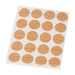 embellecedores cubre tapa tornillos adhesivo roble 13mm