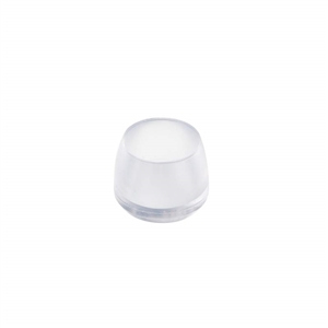 tacos contera tapon exterior transparente para pata tubo metalica 12mm