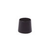 ferrules cap plug 12mm outer mounting. black plastic for furniture chair legs