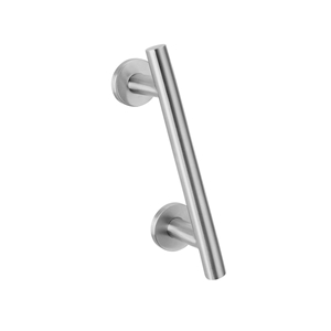 1 poignee de porte sur rosace ronde fabriquees en acier inoxydable satine m2000t150