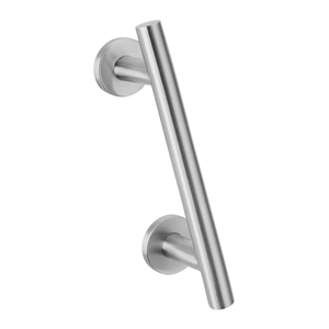 1 poignee de porte sur rosace ronde fabriquees en acier inoxydable satine m2000t225