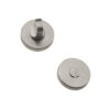 bathroom door thumb turn with release 35mm round rosette manufactured in satin stainless steel muinoxr35