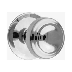 poignee de porte ronde base de 85mm finition nickel satine fabriquee en zamak pom9011