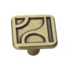 BOUTON VIEUX LAITON | PORTE MEUBLE CLASSIQUE 28x28MM