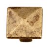 BOUTON DE MEUBLE BRONZE VIEILLI 25x25MM