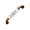 MÖBELKNOPF GRIFF MÖBEL BLUME BLAU PORZELLAN MIT BESCHLAG BRONZE FÜR SCHUBLADE