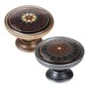 BOUTON POIGNÉE METAL BRONZE PATINÉ ARABESQUE CAFÉ MEUBLE RETRO VINTAGE