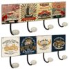 PERCHA PARED POMOS PORCELANA COCHES MOTOR RETRO VINTAGE RETRO