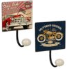 PORTE-MANTEAUX MURAL CROCHET EN PORCELAINE VOITURE MOTOR VINTAGE RETRO