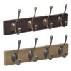 PATERE PORTE MANTEAU EN BOIS 4 CROCHETS METAL MOD 9102