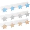 PORTE-MANTEAUX MURAL CHAMBRE BÉBÉ ETOILES BOIS LAQUÉ | BASE PLASTIQUE