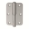 STAINLESS STEEL HINGE. ROUND CORNERS. RIGHT