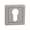 SCHLÜSSELLOCH ROSSETTE QUADRAT AUS 52MM EDELSTAHL SATINIERT