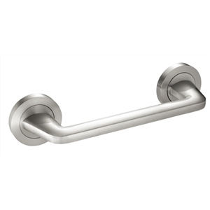 poignee de porte 160mm nickel satine rosette 50mm mod larissa